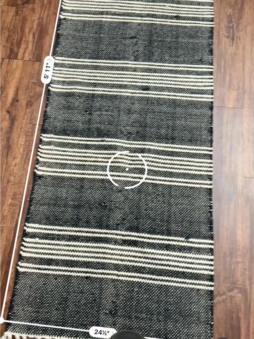 Patina Vie Boho Runner Rug Navy Cream 6 ft x 2 ft